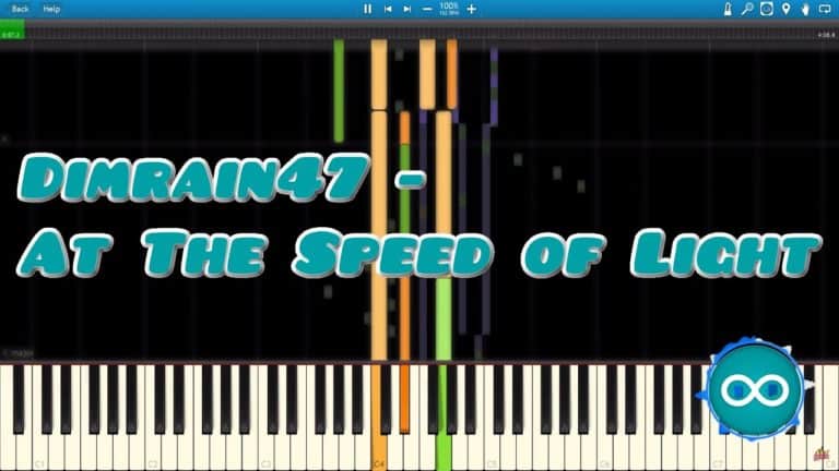 Dimrain47 – At the Speed of Light Piano Midi Synthesia Cover