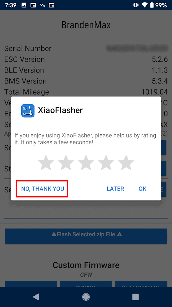 Leave a low review if the app annoys you or just ignore the prompt all together by clicking "No, Thank You".